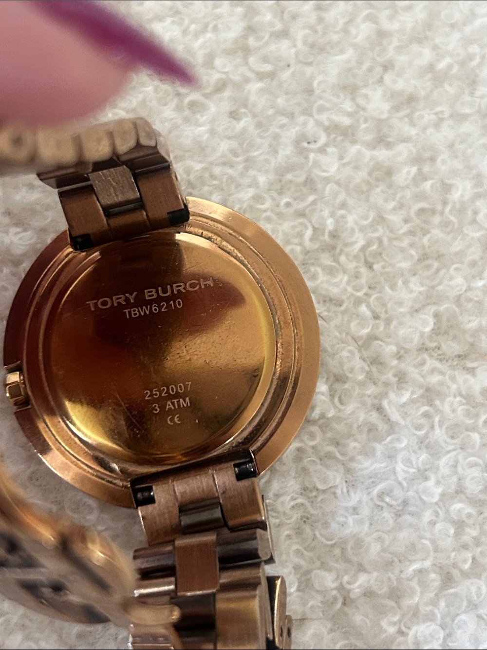 Tory Burch Rose Gold Logo Watch - Picture 5 of 6